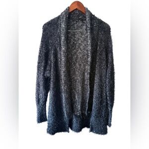 Express Women’s Black Fuzzy Long Cardigan Size XS/Small